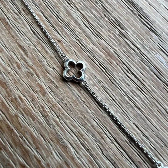 Heidi Klum sterling silver clover long necklace - Picture 6 of 9